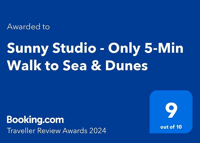 Sunny Studio - Only 5-Min Walk To Sea & Dunes